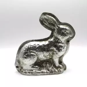 Vintage Style Faux Tin Rabbit Bunny Chocolate Cookie Mold Figurine - Picture 1 of 7