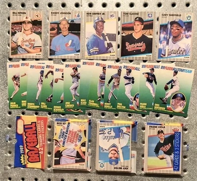 1989 Fleer Lot Ken Griffey Rookie,Bill Ripken,'89 All Star Team Set, Wax Pack ++ - Image 1 of 2