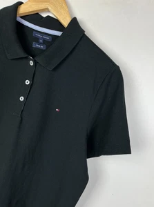 CAMISA POLO TOMMY HILFIGER Talla XL UK 16 Mujer Negra - Excelente Estado - Imagen 1 de 5
