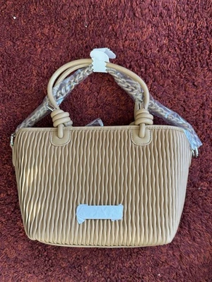 NEU OVP Sisley Handtasche | Camel/Beige Optik | Geknotete Griffe | Crossbody - Bild 1 von 4