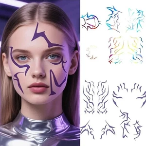 Für Dämonenjäger Cosplay Make-up Gesicht Aufkleber Temporäre Tattoos Frauen HEISS - Bild 1 von 13