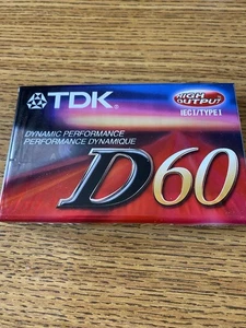 Cinta de casete TDK D-60 - NUEVA - Imagen 1 de 2