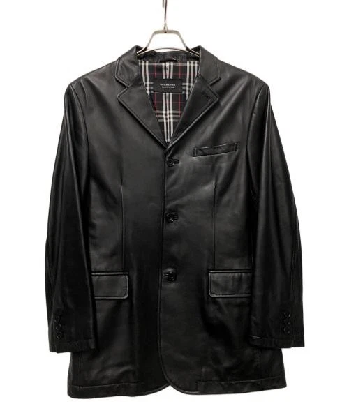Burberry Leather Outer Shell Black Coats, Jackets & Vests for Men