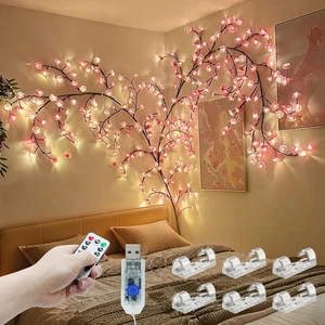 Cherry Enchanted Willow Vine Lights, Cherry Blossom LED Tree Branch Lights for W - Picture 1 of 6