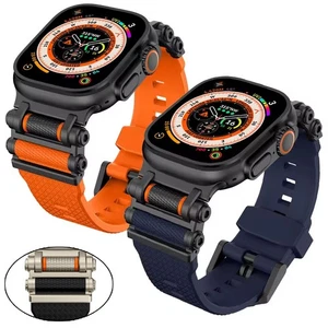 Silikon Metall Armband Band für Apple Watch Series 10 9 8 7 6 5 4 3 2 SE Ultra 2 1 - Bild 1 von 74