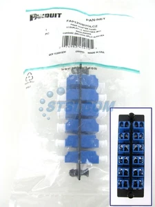 Panel de fibra Panduit FAP12WBUDLCZ con 12 adaptadores monomodo dúplex LC azul ~STSI - Imagen 1 de 3