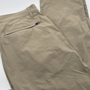 Pantaloni Eddie Bauer misto nylon Activewear uomo 32 x 30 kaki chino escursione campeggio - Foto 1 di 10