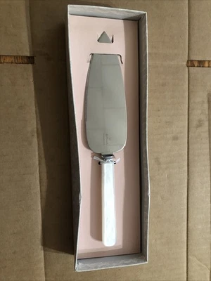 VTG Hallmark Wedding Faux Mother Of Pearl Stainless Steel Cake Server  - Image 1 of 4