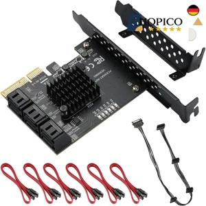 USB 3.0 zu SATA III Adapter | 6 Port SSD/HD Erweiterung | Plug & Play - Afbeelding 1 van 8
