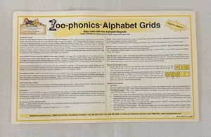 Zoo-Phonic Alphabet Gitter MASTERS Vorschule Kindergarten NUR GITTER - Bild 1 von 2