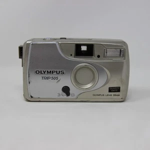 Olympus Trip 505 35MM Point & Shoot Film Camera - Silver - Tested & Working - Picture 1 of 8