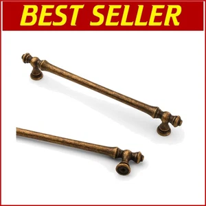 Heavy-Duty 10-Pack 7.5 Inch Brass Handles – Vintage Retro Kitchen Drawer Pulls - Picture 1 of 8