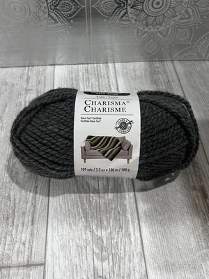 Hilo carisma bucles e hilos - carbón - 100 % acrílico - voluminoso 5 -109 yardas - nuevo Foto 1 de 3