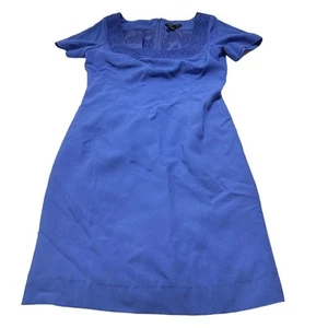 Rimini Dress Womens Size 6 Purple Short Sleeve Altered Hem Minimalist Office - Picture 1 of 8