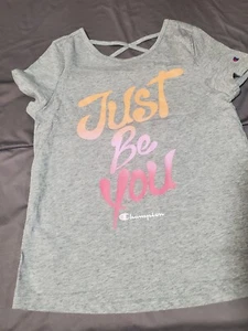 Champion Girl's 2 Pack Polyester & Cotton Graphic Print Active Tees Size 10/12 - Picture 1 of 3