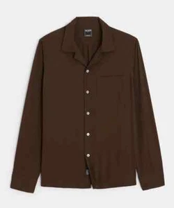 NWT $178 Todd Snyder New York Slim Fit Rayon Hollywood Shirt Size L -Coffee Bean - Picture 1 of 17