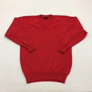 Vintage Glenmuir Jumper Mens Medium Knitted Sweater Red Wool Made In Scotland - Picture 1 of 11