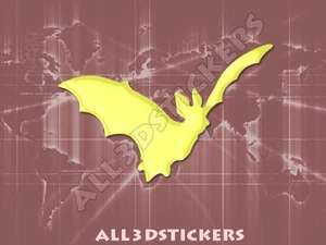 Adesivo Resinato Effetto 3D Murcielago - Colore Giallo Limone 115x75 mm. - Bild 1 von 1