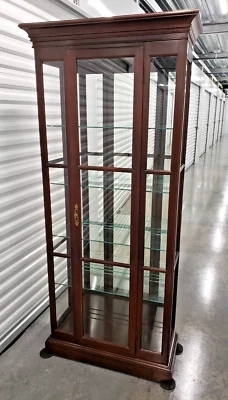 Ethan Allen Georgian Court Curio Cabinet, Item #11-9021 in #225 Vintage Finish - Image 1 of 4