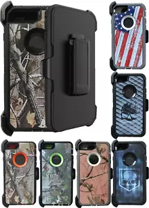 For iPhone 7 Plus Camo Case With Belt Clip (Belt Clip Fits Otterbox Defender) - Picture 1 of 39