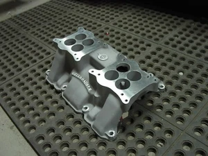 NOS Offy Offenhauser Buick 53-56 322 nailhead dual 4 quad four carburetor intake - Bild 1 von 3