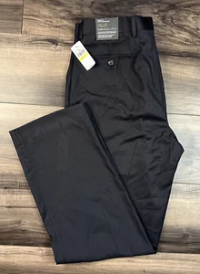 Pantaloni da studio Van Heusen uomo 36x32 grigio gessato a pois abito vestibilità moderna nuovi con etichette - Foto 1 di 5
