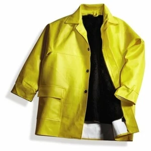PU-Winterbaubekleidung, Regenbekleidung, Jacke gefüttert, Latzhose, gelb - Bild 1 von 5