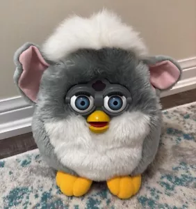 Vintage 1999 Furby Backpack Bag Grey With 12" Adjustable Straps - Picture 1 of 3