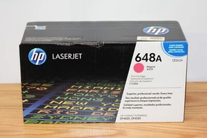 HP 648A (CE263A) Magenta LaserJet Tonerkassette - werkseitig versiegelt (kostenloser Versand) - Bild 1 von 3