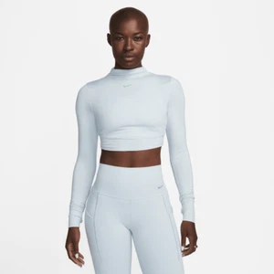 Nike One Dri-FIT Luxe Long-Sleeve Cropped Training Top FB5276-423 Women's NEW - Picture 1 of 6