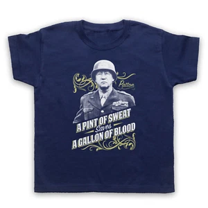 A PINT OF SWEAT UNOFFICIAL GENERAL PATTON MILITARY ARMY KIDS CHILDREN'S T-SHIRT - Picture 1 of 20