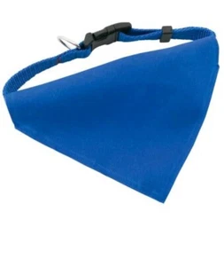 COLLARE CON FOULARD per CANI PICCOLA e MEDIA TAGLIA REGOLABILE BLU Mis M -NUOVO - Foto 1 di 9