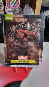 Tarjeta base Topps Marvel cromada CARNAGE #77 - Imagen 1 de 2