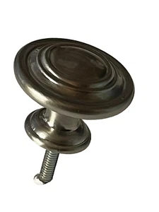Laurey Richmond 55659 Satin Nickel 1 1/4" Disc Cabinet Knob Pulls - Picture 1 of 2