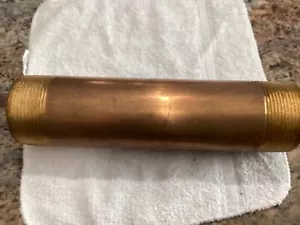 Red Brass NPT Pipe Nipple - schedule 40 - 5 x 2 mm - Both ends threaded - Picture 1 of 2