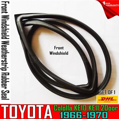 Sello de goma resistente al clima para parabrisas delantero Toyota Corolla 2 puertas KE10 E10 KE11 Foto 1 de 4