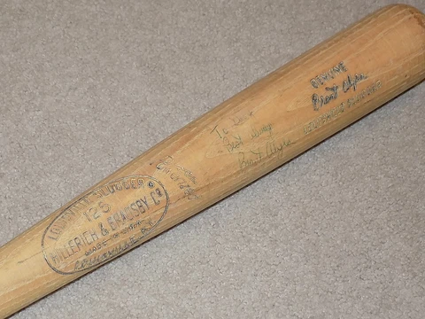 Brant Alyea H&B Game Used Signed Bat Washington Senators Minnesota Twins Cover