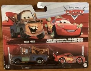 DISNEY PIXAR CARS 2 Pack MATER & CACTUS LIGHTNING MCQUEEN Die-cast Car Set NUEVO - Imagen 1 de 2