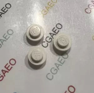 3 X Lego 4073 Plate, Round 1 x 1 Straight Side WHITE - Imagen 1 de 1
