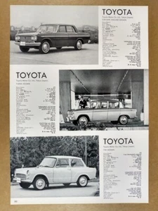 Toyota Crown Deluxe Tiara 700 1964 sedanes recorte de página - Imagen 1 de 1