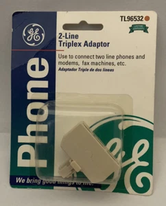 GE 2-Line Triplex Adapter 86534 White Free Shipping General Electric - Picture 1 of 2