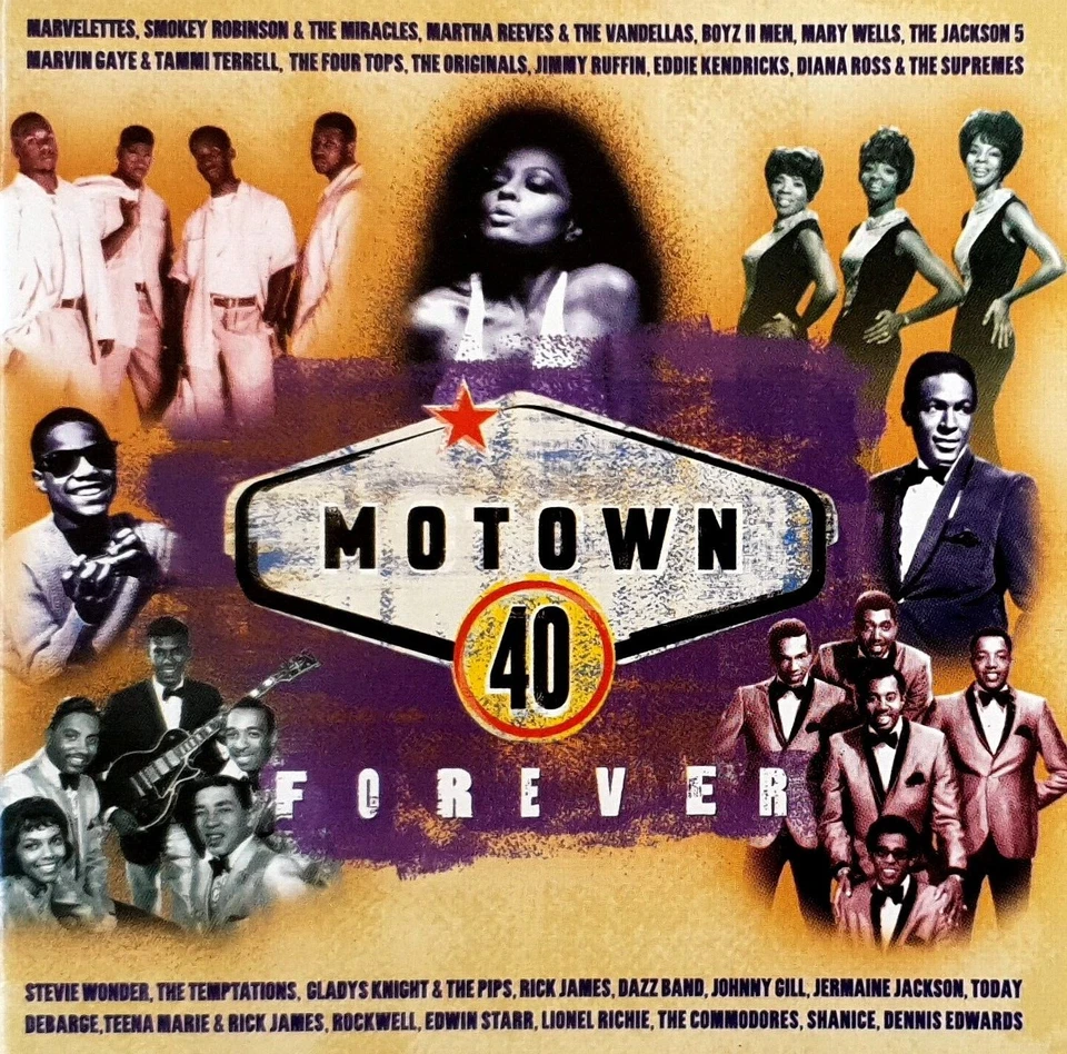 Motown 40 Forever 2CD Rick James-Jackson 5-Rockwell-Boyz II Men-Marvin Gaye-Shan - Image 1 of 1