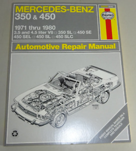 Manual de reparación Mercedes Benz R107 C107 W116 350 450 SE SL SLC SEL, 1971-1980