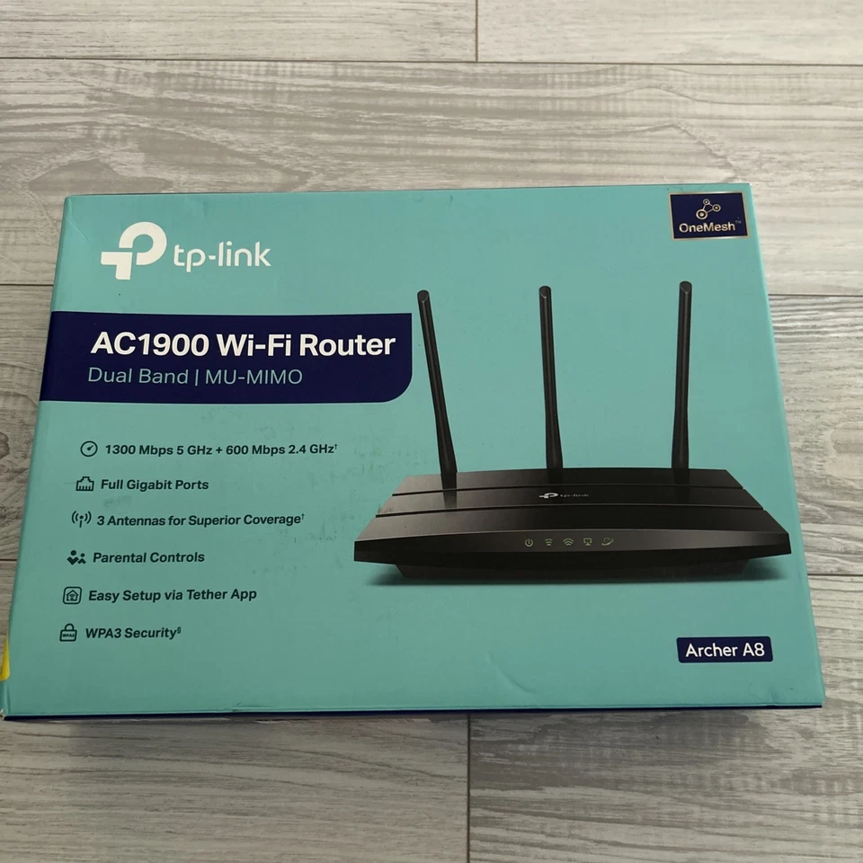 TP-Link AC1900 Smart WiFi Router (Archer A8) -High Speed MU-MIMO Wireless Router - Image 1 of 2