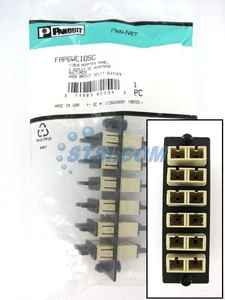 Panel de fibra Panduit FAP6WEIDSC con 6 adaptadores dúplex multimodo 62,5 SC marfil ~ STSI - Imagen 1 de 4