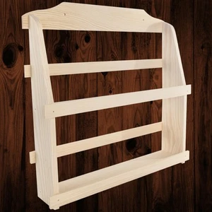 Wooden 2 Tier Spice Rack | Kitchen Display Organiser Bottle Holder | Plain Wood - Picture 1 of 9