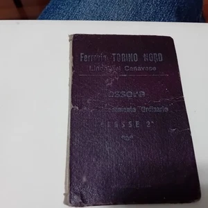 TESSERA FERROVIA TORINO NORD LINEA CANAVESE 1955 - Foto 1 di 2