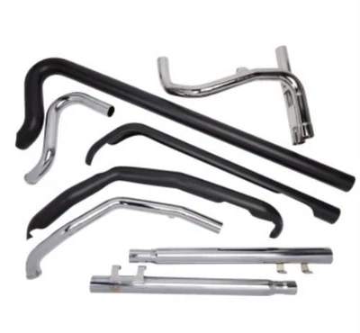 Harley Touring Cobra Speedster 2010-2016 doble escape negro punta billet 6973B Foto 1 de 4