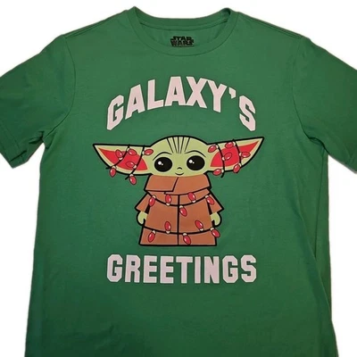 Grogu The Child Baby Yoda Graphic Tee T-Shirt MEDIUM Christmas Star Wars Disney - Image 1 of 4