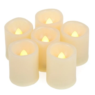 Battery Operated Flameless Votive Candles with Timer Flickering Fake Electric... - Image 1 of 4